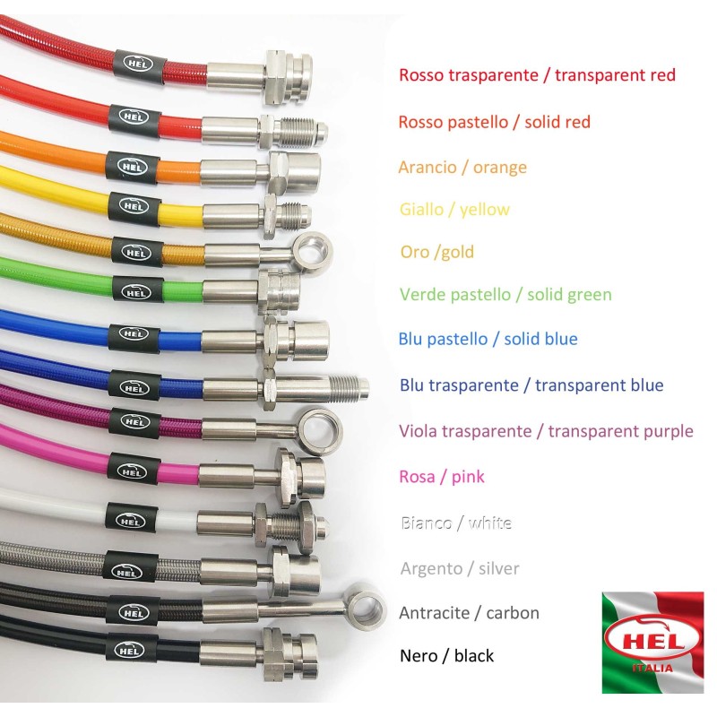 HEL Lancia Y10 1.0 1985-1991 braided brake lines