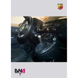 Abarth 500-Kit pomello 695 style in alluminio anodizzato titanio per leva originale e kit leva cambio stage 1 DNA Racing