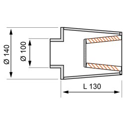 Sprint Filter P08 DF100130S - Filtro aria double flow universale in poliestere