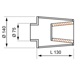 Sprint Filter P08 DF75130S - Filtro aria double flow universale in poliestere