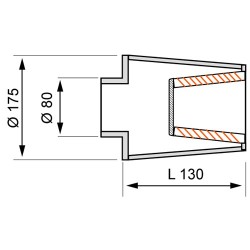 Sprint Filter P08 DF80130S - Universal Double Flow Polyester air filter