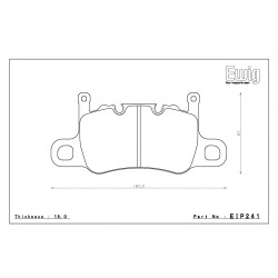 Endless EIP241 Porsche 991-992 GT3-Turbo / 981-982 GT4 cast-iron discs rear brake pads