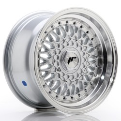 Japan Racing JR9 Silver With Machined Lip + Silver Rivets