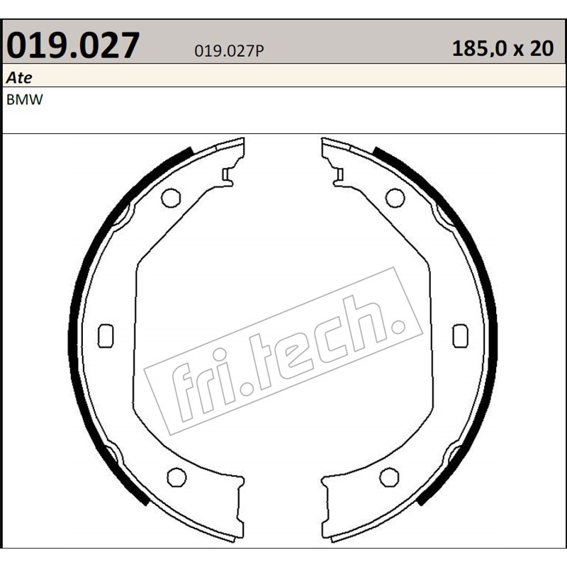 BMW 3 Series F3x/F80 M3/ Msport calipers - Fri.Tech. racing Handbrake Shoes