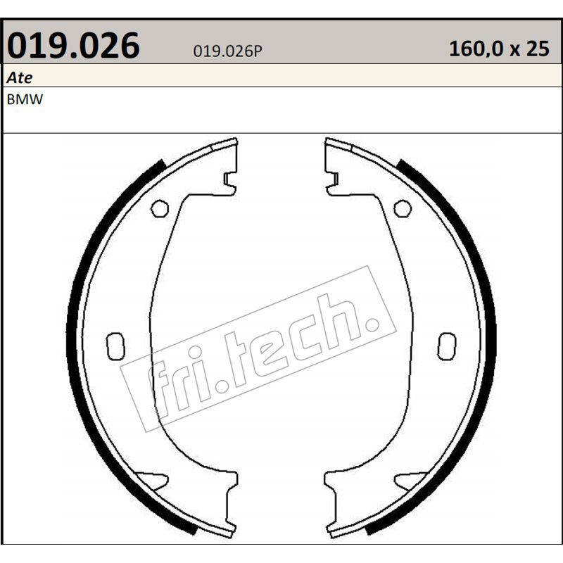 BMW Z3 E36/Z3M - Fri.Tech. racing Handbrake Shoes