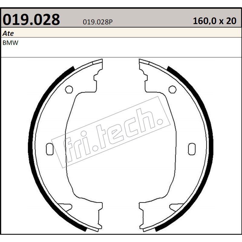 BMW Z4 E85/E86/M - Fri.Tech. racing Handbrake Shoes