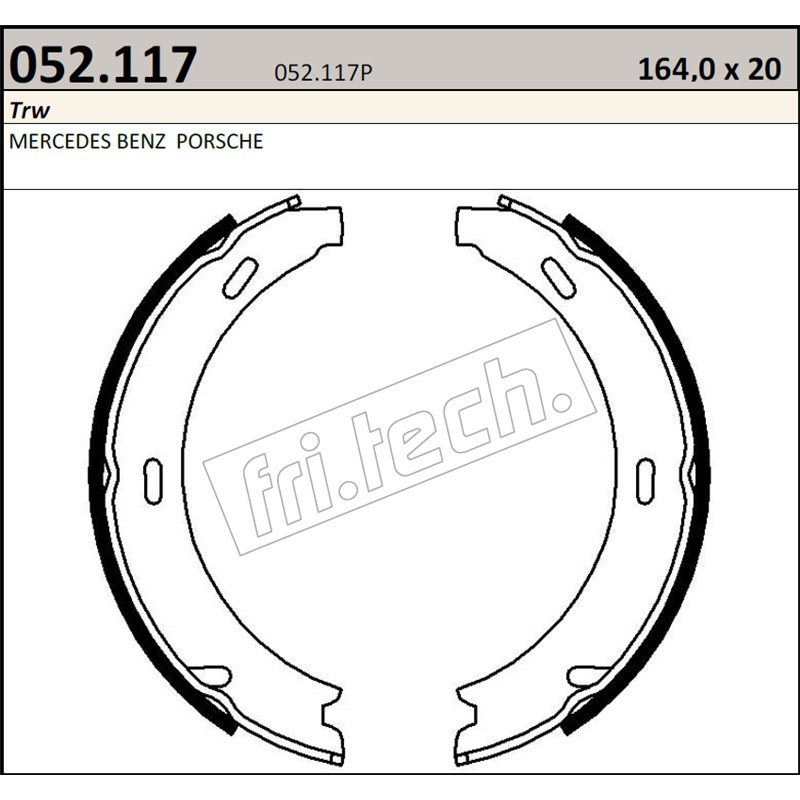 Mercedes SLK 32 AMG R170 - Fri.Tech. racing Handbrake Shoes