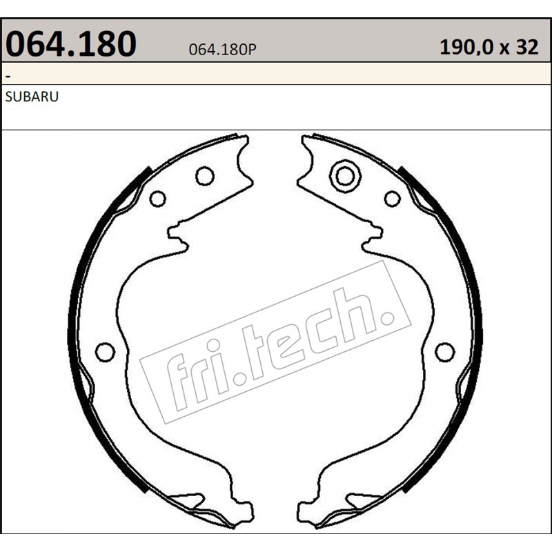 Subaru Impreza GE-GH-GR-GV (07-11) - Fri.Tech. racing Handbrake Shoes