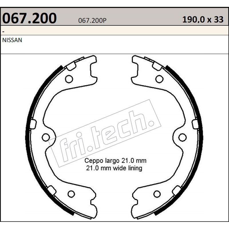 Nissan GT-R R35 - Fri.Tech. racing Handbrake Shoes