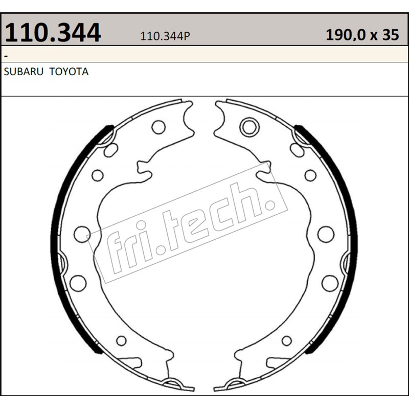 Toyota GT86 ZN6 (NO Brembo) - Fri.Tech. racing Handbrake Shoes