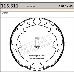 Toyota Supra MK3 A70 - Fri.Tech. racing Handbrake Shoes