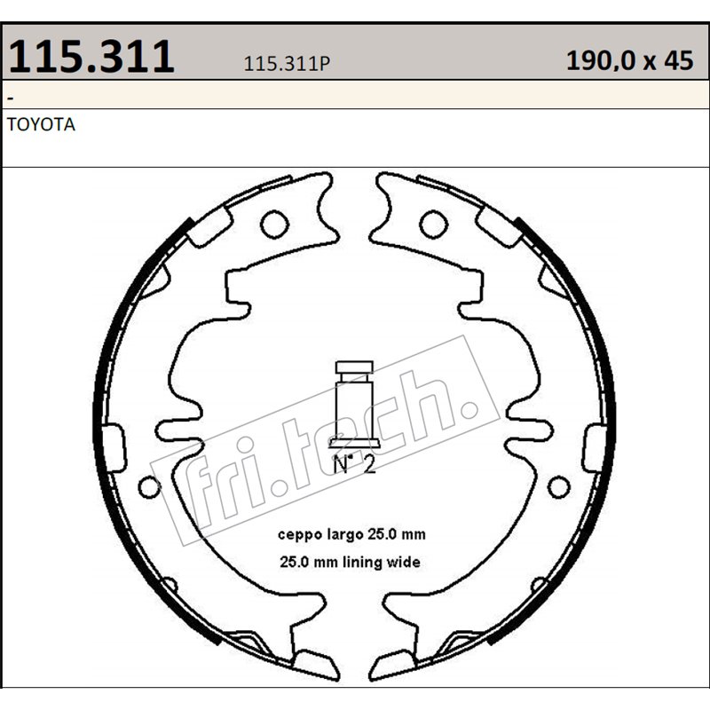 Toyota Supra MK3 A70 - Fri.Tech. racing Handbrake Shoes