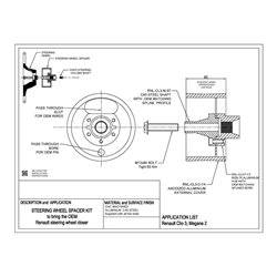 Dacia Sandero - 65mm steering wheel spacer