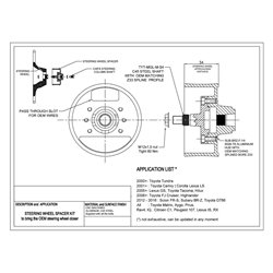 Subaru BRZ (12-16) - 54mm steering wheel spacer